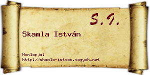 Skamla István névjegykártya