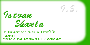 istvan skamla business card